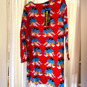 Nooworks dancing ladies RARE shift dress.